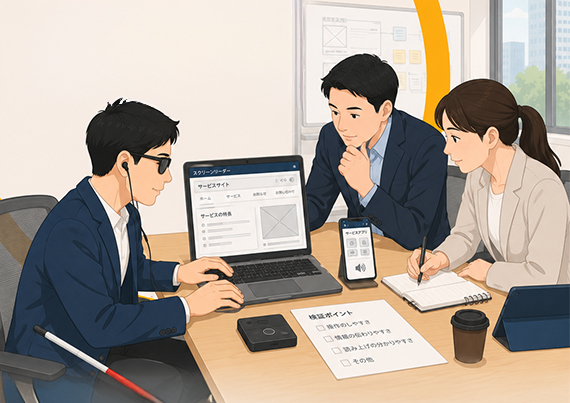 アクセシビリティ検証の様子
